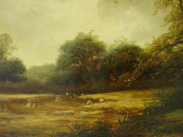 Gilt framed oil painting signed R. Perry