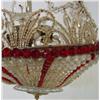 Image 2 : Beaded red & clear crystal chandelier 