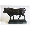 Image 1 : Bronze "Bull" on marble base 