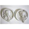 Image 1 : Pair round figural wall plaques 