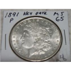 1891-P MORGAN DOLLAR