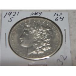 1921-S MORGAN DOLLAR