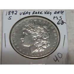 1892-S MORGAN DOLLAR