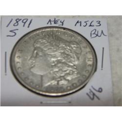 1891-S MORGAN DOLLAR