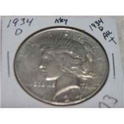 1934-D PEACE DOLLAR