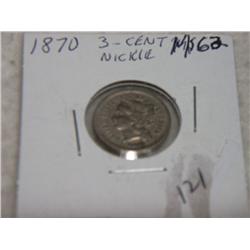 1870 3-CENT NICKEL