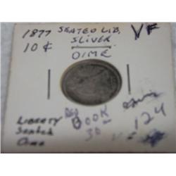 1877 SEATED DIME