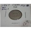 Image 1 : 1867 SHIELD NICKEL