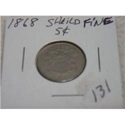 1868 SHIELD NICKEL