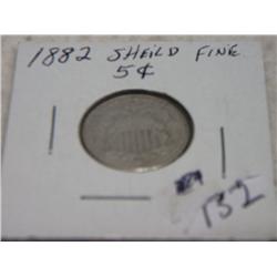 1882 SHIELD NICKEL