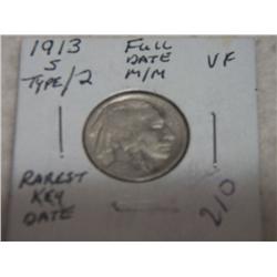 1913-S BUFFALO NICKELS