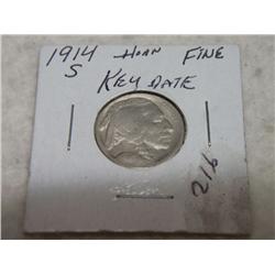 1914-S BUFFALO NICKELS