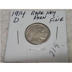 1914-D BUFFALO NICKELS