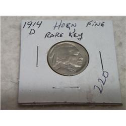 1914-D BUFFALO NICKELS