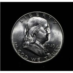 1949-d Franklin Half Dollar Grades Choice Uncirculated ms64 