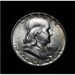 1951-p Franklin 50c Grades Select Uncirculated ms63