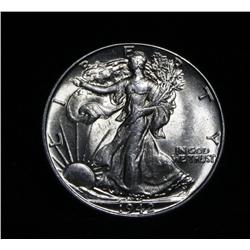 1942-p Walking Liberty 50c Grades Choice Uncirculated ms64 PQ
