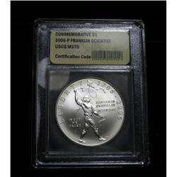 2006-p Benjamin Franklin Scientist Graded ms70