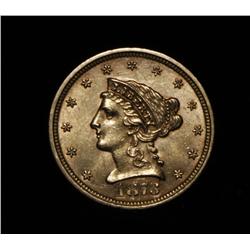 1873-p Open 3 - $2 1/2 Gold Coronet Head Liberty Grades Select Uncirculated ms63+ PQ