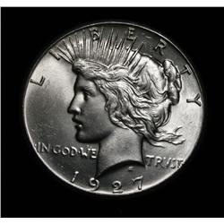 1927-p Peace Dollar Grades Choice Uncirculated ms64/5  PQ