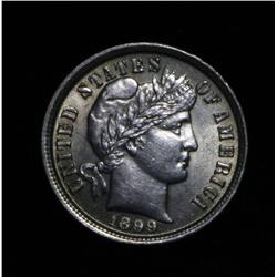 1899-p Barber Dime 10c Grades Choice Uncirculated ms64