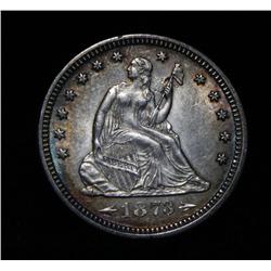 ***RARE  1873-p Seated Liberty Quarter 25c Grades Choice Uncirculated ms64  RARE***