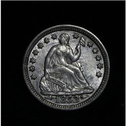 1853-p w/Arrows Seated Liberty Half Dime 1/2 10c  Grades Select Uncirculated ms63