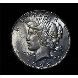 1928-s Peace Dollar $1 Grades Choice Uncirculated ms64  Vam 6A Rarity 6  