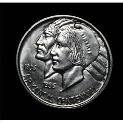 1937-d Arkansas Centennial Commemorative 50c Grades Gem Uncirculated ms66