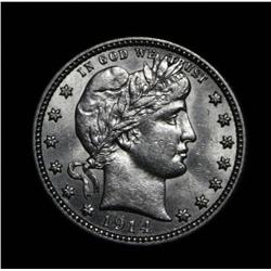 1914-p Barber Quarter 25c Grades au58/slider