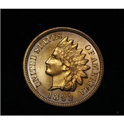 1893 Indian Head Cent 1c Grades Gem Uncirculated ms66 RD