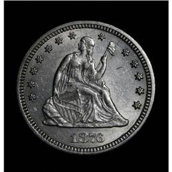 1876-p Seated Liberty Quarter 25c Grades ms61