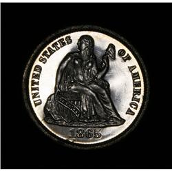 ***RARE  1865 Proof Seated Liberty Dime 10c Grades PR65  RARE***
