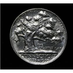 1935 Connecticut Tercentenary Commemorative Half Dollar Grades Select Uncirculated ms63