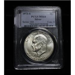 PCGS 1973-s Silver Eisenhower Dollar Grades ms64