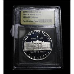1992-w White House Commemorative Proof Dollar Graded PR70 DCAM
