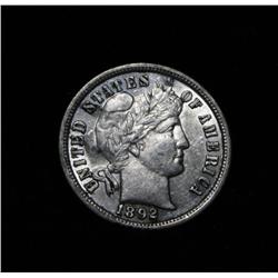 1892-p Barber Dime 10c Grades au58