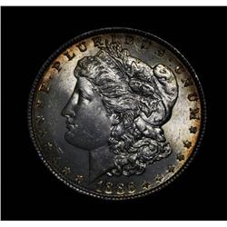 1886-p Morgan Dollar $1 Grades GEM Uncirculated ms65 TONED!!