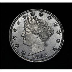1883 Liberty 'V' Nickel 5c 'No Cents' Variety Grades Gem Uncirculated ms63