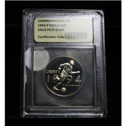 1994-p World Cup Proof Commemorative Half Dollar Graded PR70 DCAM