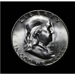 1954-s Franklin Half Dollar 50c Grades Gem Uncirculated ms65