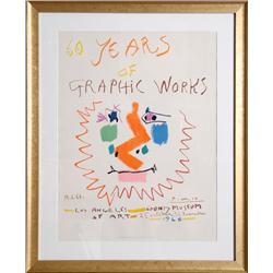 Pablo Picasso, 60 Years, Los Angeles County Museum, Lithograph