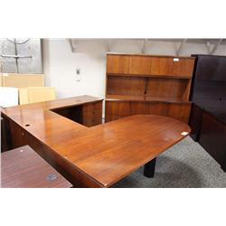 Cherry U-Shape Executive Office Suite W/Side