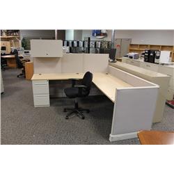 Lacasse Maple 2 Person L-Shape Work Station