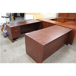 Mahogany Desk & Credenza Set