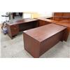 Image 1 : Mahogany Desk & Credenza Set