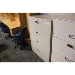 Beige 4 Drawer Lateral File Cabinet
