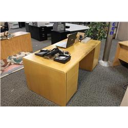 Maple Double Pedestal Desk