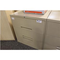 Beige 3 Drawer Lateral File Cabinet