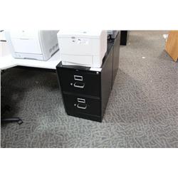 Black 2 Drawer File Cabinet